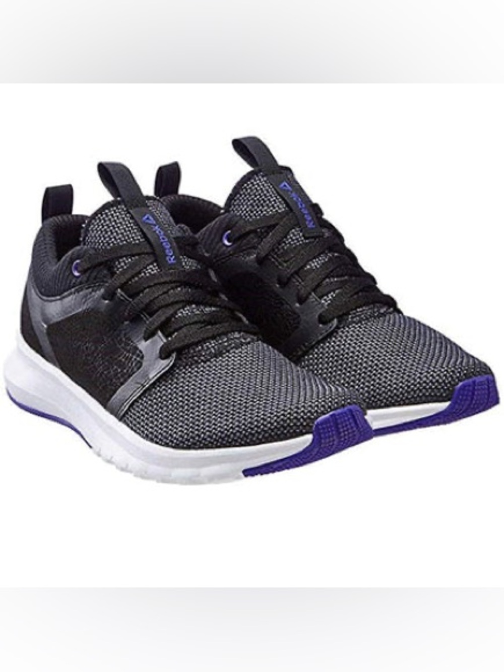 Reebok Black Gray Purple Athletic Running Shoes 0014